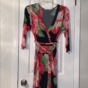 Black and floral maxi